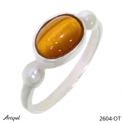 Bague 2604-OT en Oeil de tigre véritable