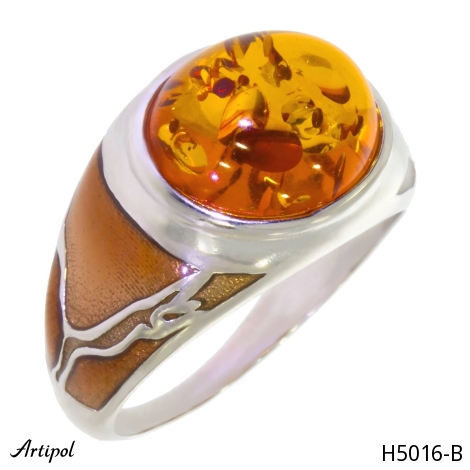 Bague Homme H5016-B en Ambre véritable