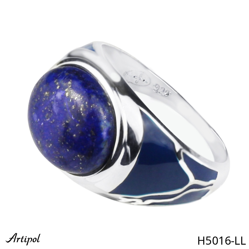 Men's ring H5016-LL with real Lapis lazuli