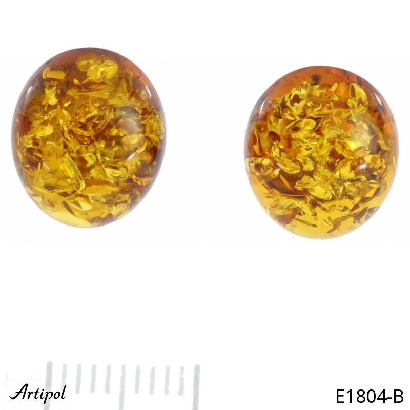 Boucles d'oreilles E1804-B en Ambre véritable