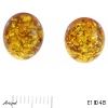 Earrings E1804-B with real Amber