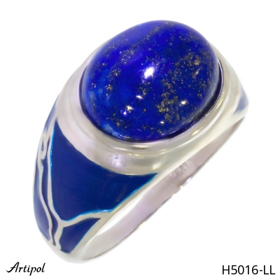 Men's ring H5016-LL with real Lapis lazuli