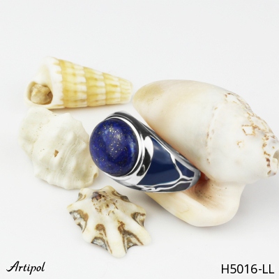 Men's ring H5016-LL with real Lapis lazuli