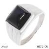 Bague Homme H5012-ON en Onyx noir véritable