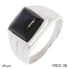 Men's ring H5012-ON with real Black Onyx