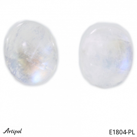 Earrings E1804-PL with real Moonstone