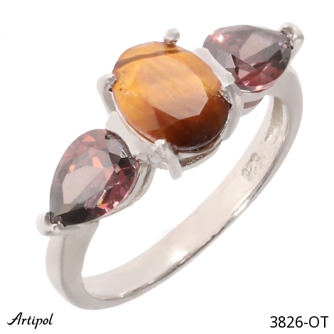 Ring 3826-OT with real Tiger's eye