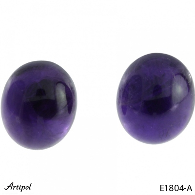 Earrings E1804-A with real Amethyst