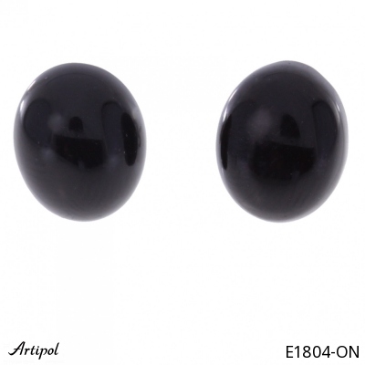 Earrings E1804-ON with real Black Onyx