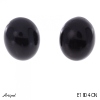 Earrings E1804-ON with real Black Onyx