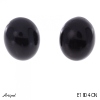 Earrings E1804-ON with real Black onyx