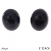 Earrings E1804-ON with real Black Onyx