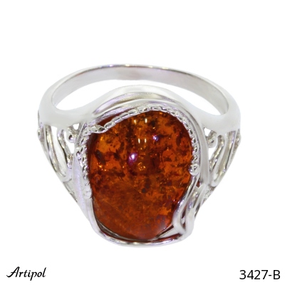 Ring 3427-B with real Amber
