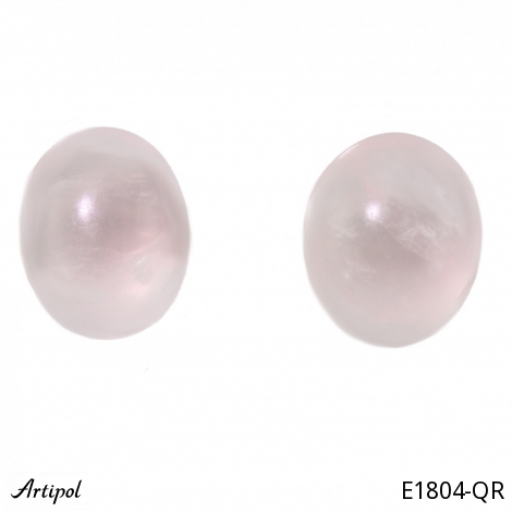 Earrings E1804-QR with real Rose Quartz