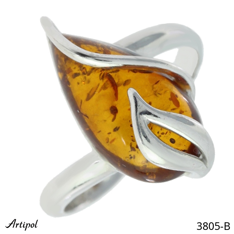 Ring 3805-B with real Amber