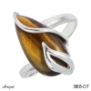Bague 3805-OT en Oeil de tigre véritable