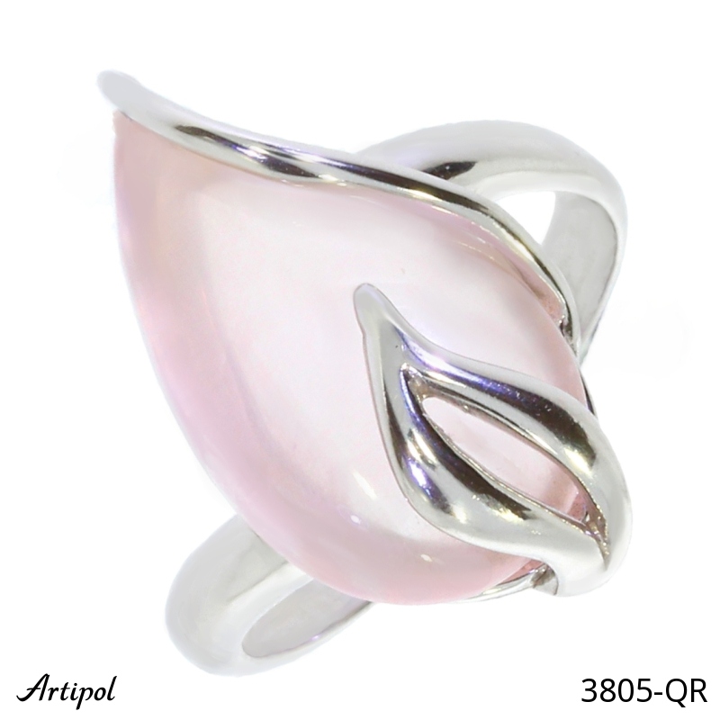 Bague 3805-QR en Quartz rose véritable