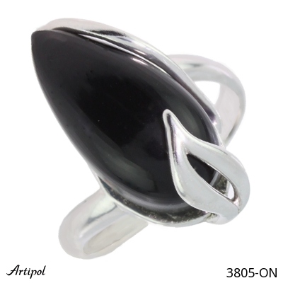 Ring 3805-ON mit echter Schwarzem Onyx