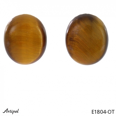 Boucles d'oreilles E1804-OT en Oeil de tigre véritable
