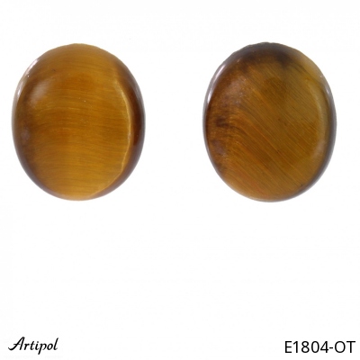 Earrings E1804-OT with real Tiger's eye