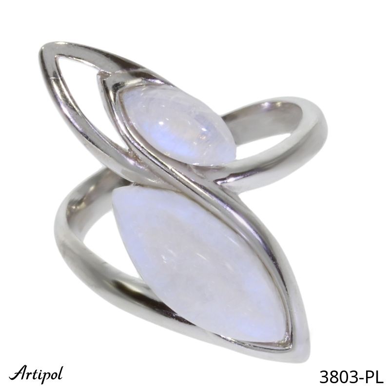 Ring 3803-PL with real Moonstone