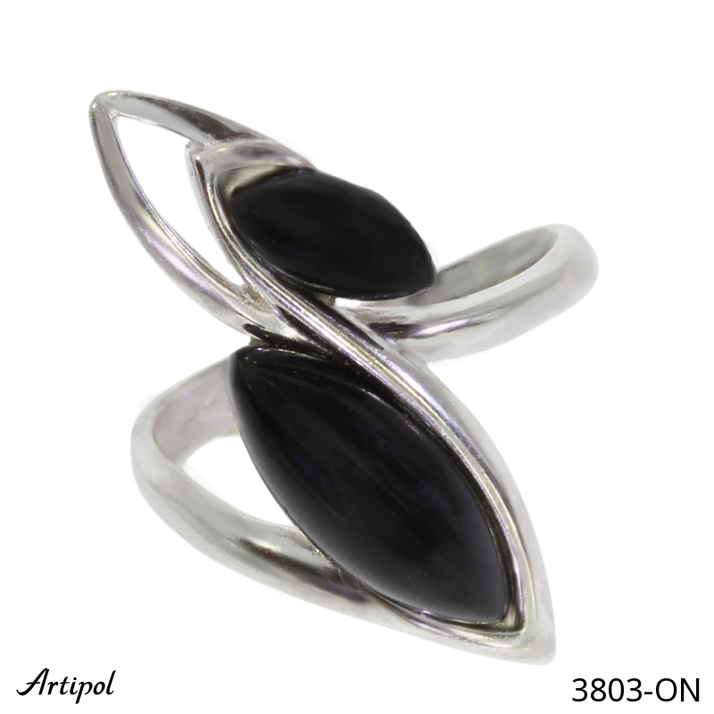 Bague 3803-ON en Onyx noir véritable