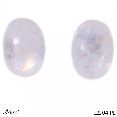 Earrings E2204-PL with real Moonstone