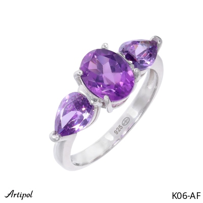 Ring K06-AF with real Amethyst