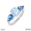 Ring K06-TB with real Blue topaz
