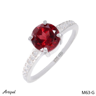Ring M63-G with real Garnet