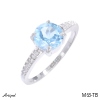 Bague M63-TB en Topaze bleue véritable