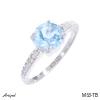Ring M63-TB with real Blue topaz