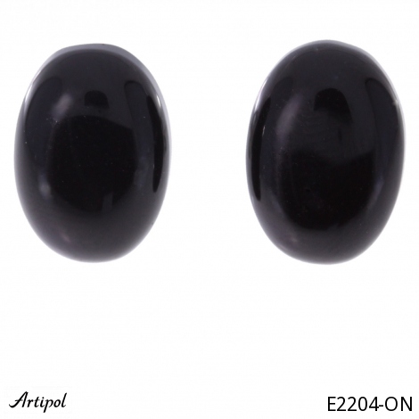 Earrings E2204-ON with real Black Onyx