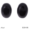 Earrings E2204-ON with real Black onyx