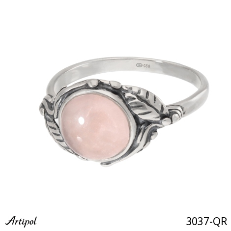 Bague 3037-QR en Quartz rose véritable