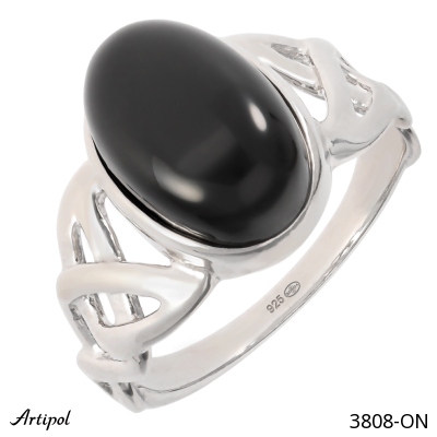 Ring 3808-ON mit echter Schwarzem Onyx
