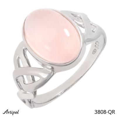 Ring 3808-QR with real Rose quartz