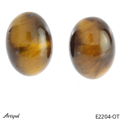 Earrings E2204-OT with real Tiger’s Eye