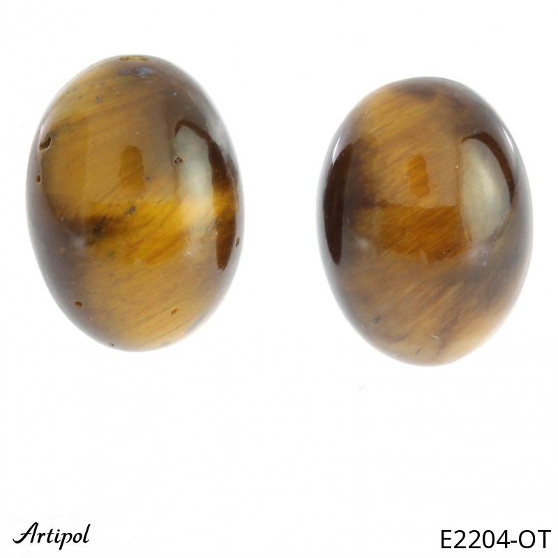 Earrings E2204-OT with real Tiger’s Eye