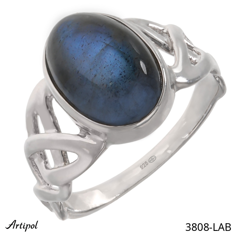 Ring 3808-LAB with real Labradorite