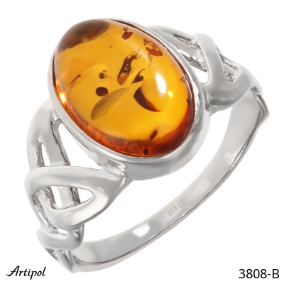 Ring 3808-B with real Amber