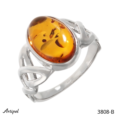 Ring 3808-B with real Amber