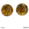 Earrings E2205-B with real Amber