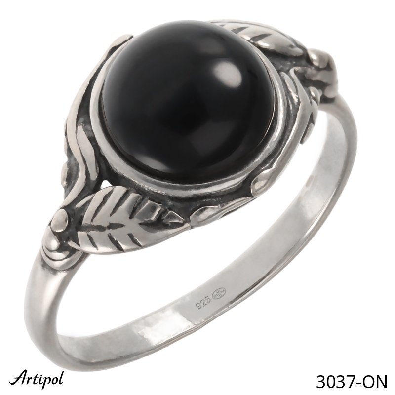 Bague 3037-ON en Onyx noir véritable