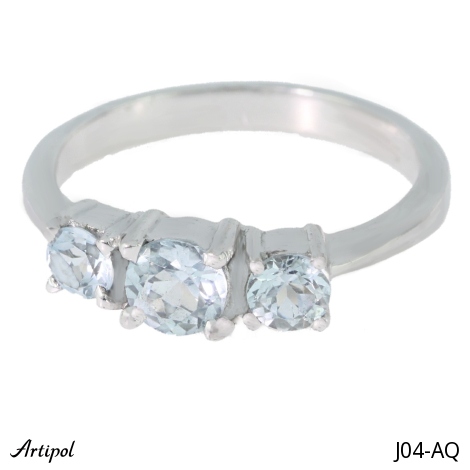 Bague J04-AQ en Aigue-marine véritable