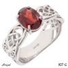 Ring K07-G with real Garnet