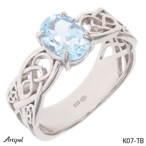 Ring K07-TB mit echter Blauem Topas