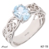 Ring K07-TB mit echter Blauem Topas