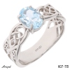 Ring K07-TB with real Blue topaz