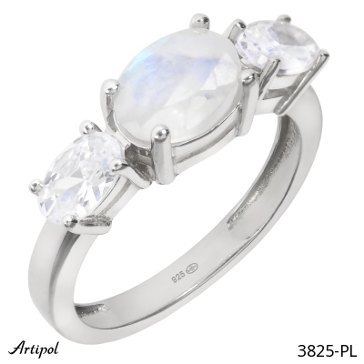 Ring 3825-PL with real Moonstone
